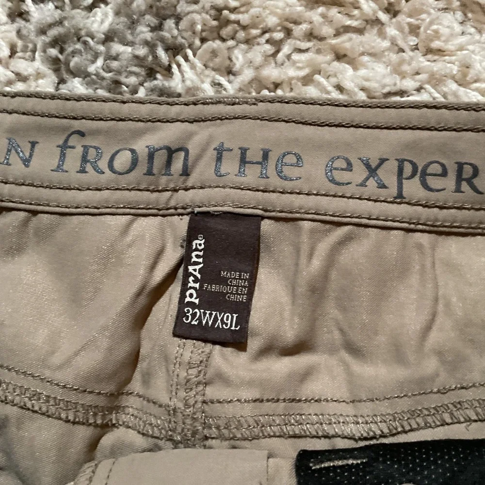 Prana Zion Men 32W x 9L Tan Hiking Outdoor‎ Performance Shorts Stretch Nylon